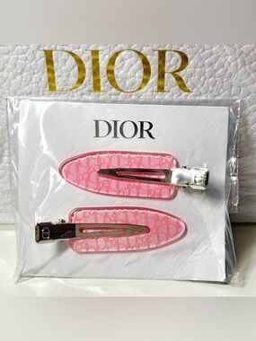 Dior Backstage Pink Hair Clips - Set of 2 GWP NWT
